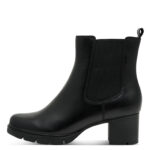 Дамски стилни боти на ток от естествена кожа Jana черни - Image 2