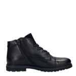 Мъжки зимни боти естествена кожа Bugatti A0U3L-1000 черни - Image 3