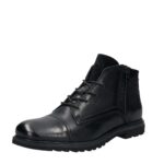 Мъжки зимни боти естествена кожа Bugatti A0U3L-1000 черни - Image 2