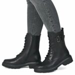 Дамски боти естествена кожа Remonte D1W82-00 черни