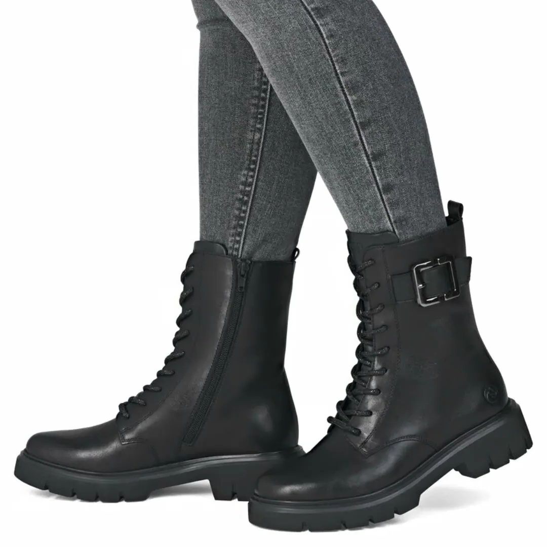 1541101111 Дамски боти естествена кожа Remonte D1W82-00 черни - Image 1