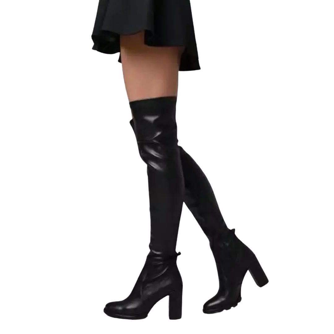 210856801001000-1000 Дамски кожени чизми Yoncy черни - Image 1