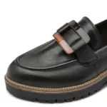 Дамски обувки/мокасини естествена кожа Tamaris Touch-it черни - Image 3