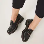 Дамски обувки/мокасини естествена кожа Tamaris Touch-it черни - Image 6