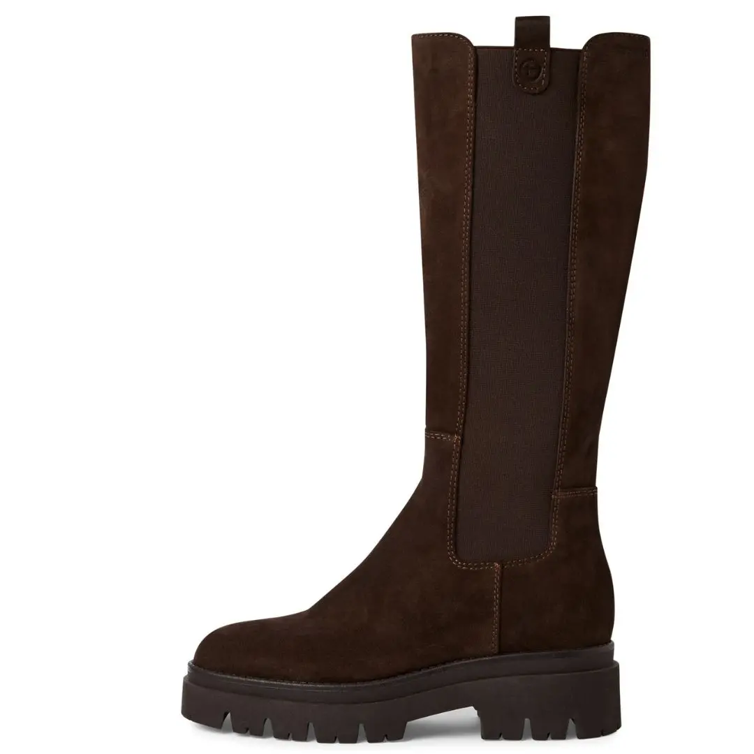 25608-10.jpg Дамски кожени ботуши Tamaris Touch-it кафяви - Image 1