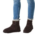 Дамски боти естествен велур Tamaris кафяви